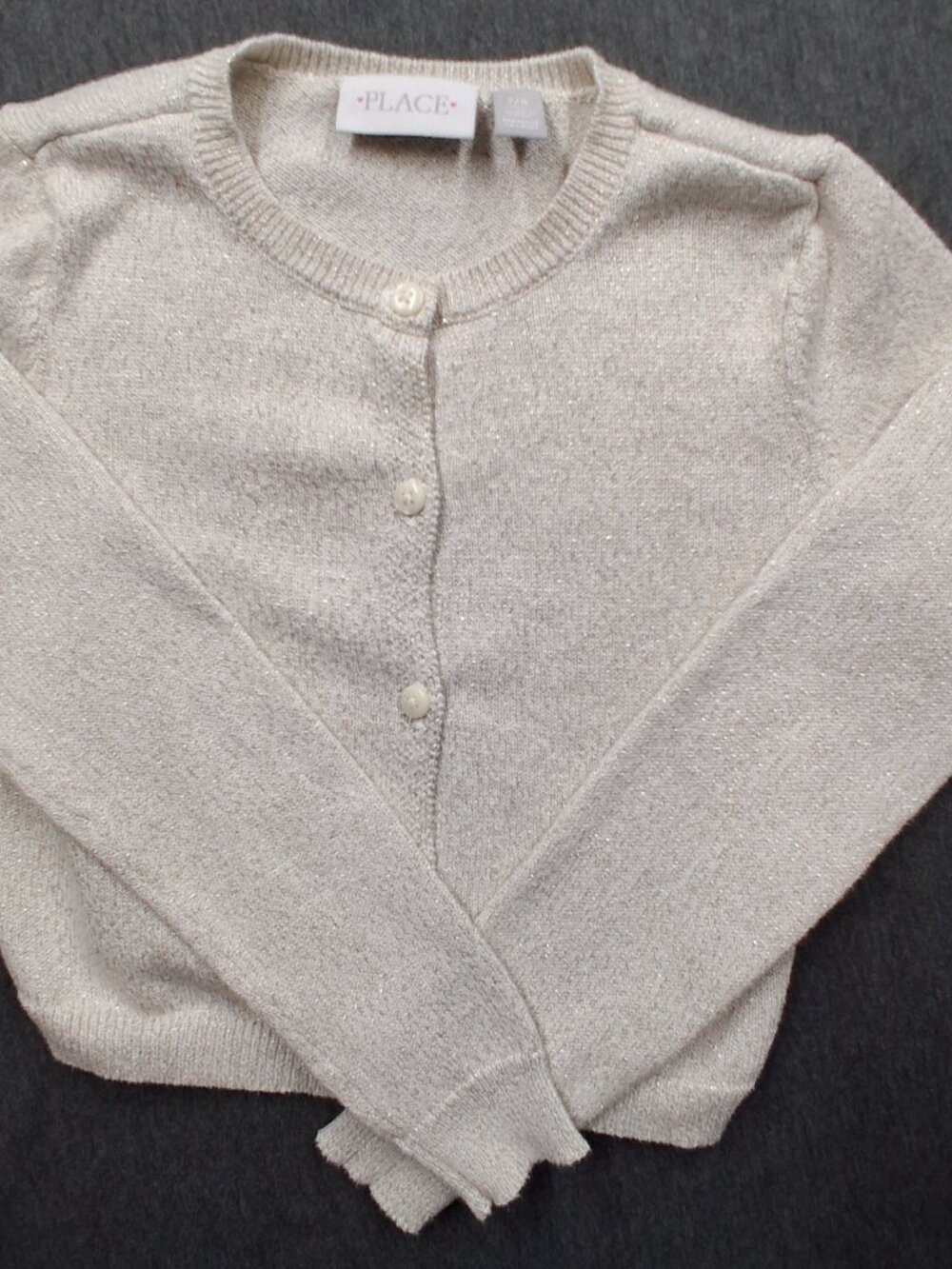 The Childrens Place girls sweater size 7/8 gold good condition